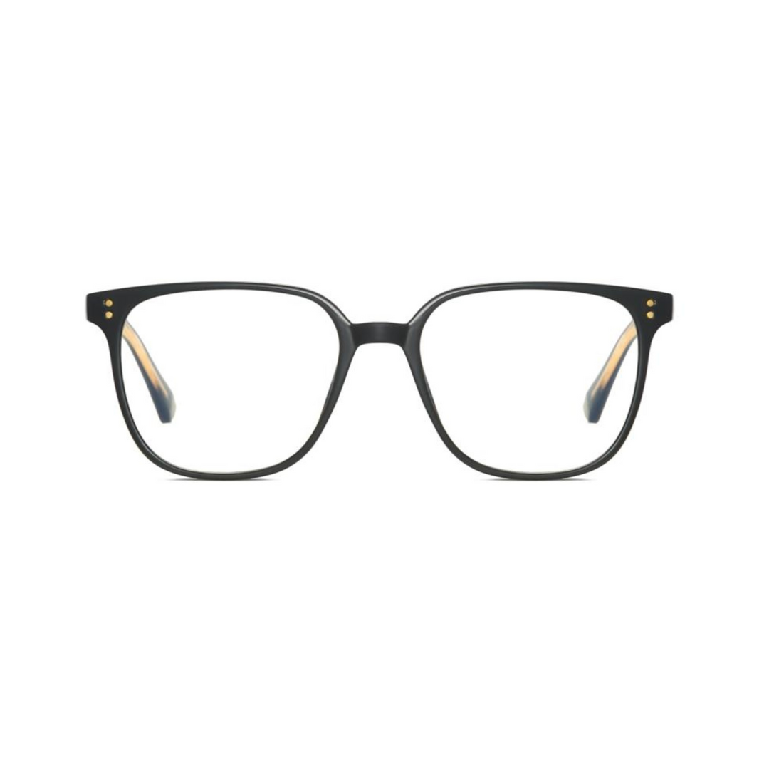A pair of black optical glasses with a sleek and stylish design, suitable for men.